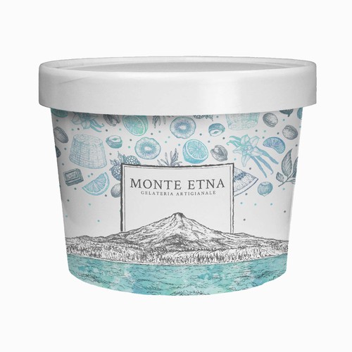 Cream packaging with the title 'Packaging for ice cream shop'