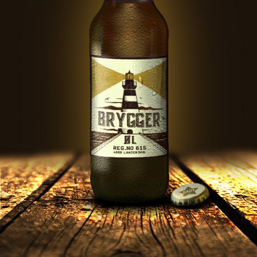 Print label with the title 'Vintage looking bold label design for Brygger'