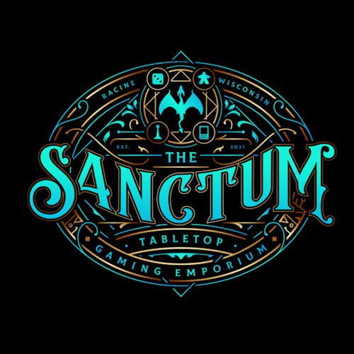 Art Nouveau design with the title 'The Sanctum'