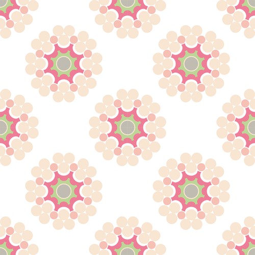 Pink artwork with the title 'Create a collection of Pattern Designs for a high end baby swaddle blanket'