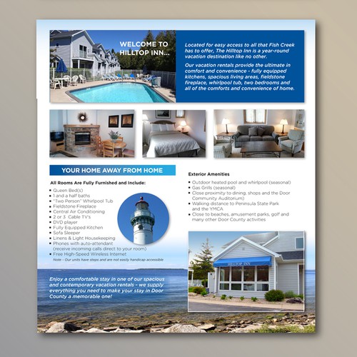 Hospitality design with the title 'Brochure Design Contest Winner'