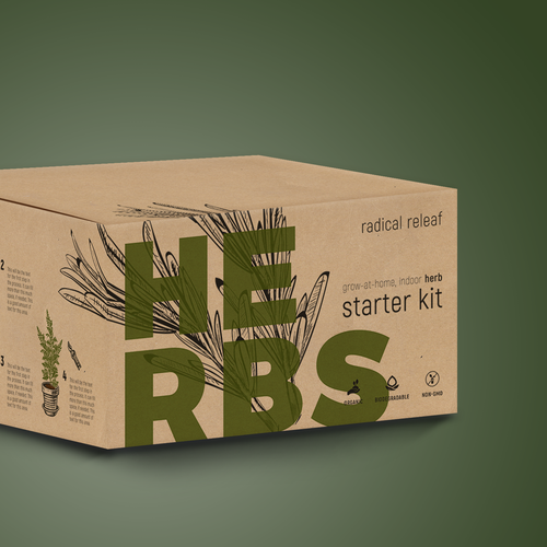 Typography packaging with the title 'Bold packaging design'