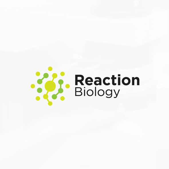 Biotech design with the title 'Reaction Biology Logo Redesign '