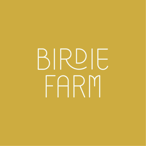 Egg design with the title 'Custom lettering for Berdie Farm'