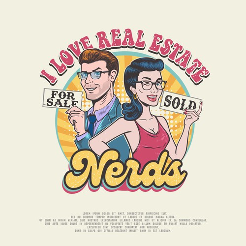 Sexy logo with the title 'I love real estate Nerds'