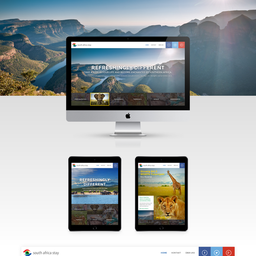 Safari design with the title 'South Africa Guide'