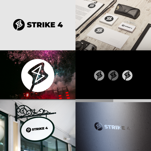 Bold brand with the title 'Logo Concept for Strike 4'