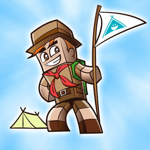 Minecraft design with the title 'scout'