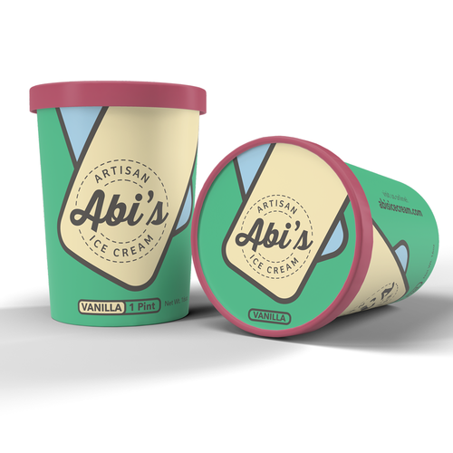 Ice cream packaging with the title 'Ice Cream Pint Packaging'