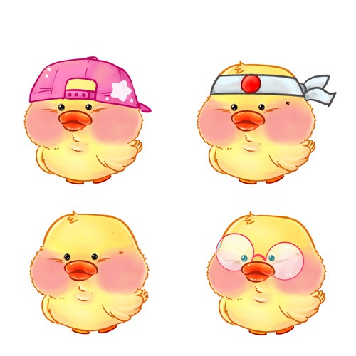 Silly design with the title 'duckling'