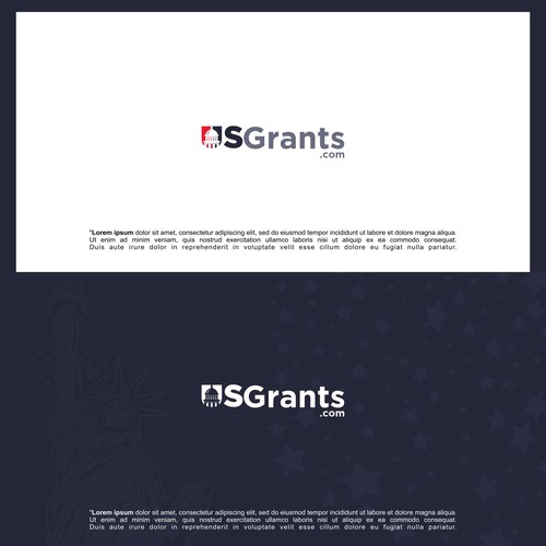 Political campaign design with the title 'USGrants.com'