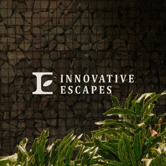 Nature logo with the title 'INNOVATIVE ESCAPES'