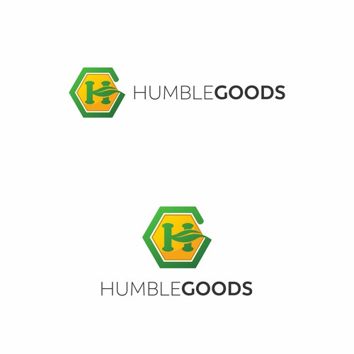 Honeycomb design with the title 'Humble Goods '
