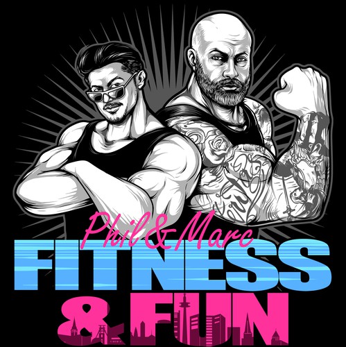 Fitness t-shirt with the title 'Fitness & Fun'