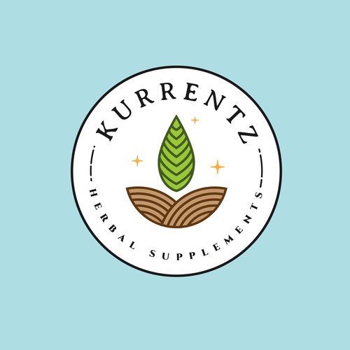 Herbal logo with the title 'Clean logo concept for Kurrent Herbal Supplements'
