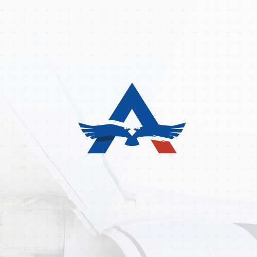 Eagle american flag logo with the title 'Eagle monogram'