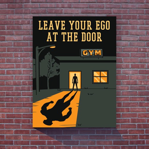 Motivational logo with the title 'LEAVE YOUR EGO AT THE DOOR'