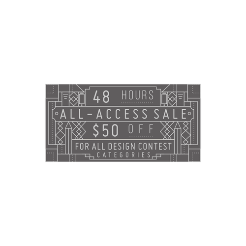 Decorative design with the title 'Art deco banner with modern twist'