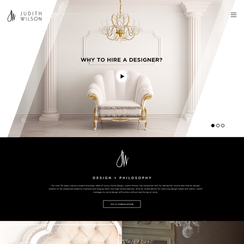 Architecture website with the title 'Homepage redesign '