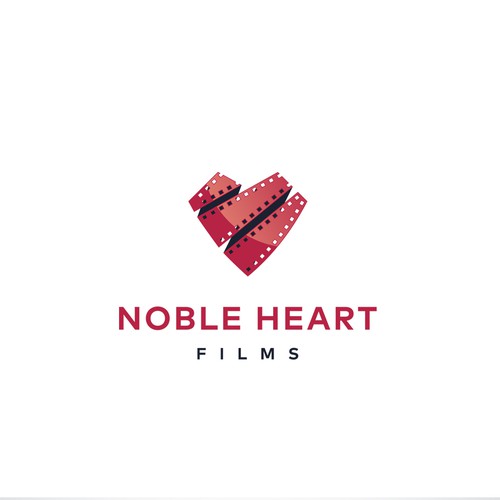 Film production logo with the title 'Logo Concept for Noble Heart Films'