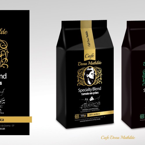 Farm label with the title 'Create a Fantastic Coffee Label For 'Café Dona Mathilde'!'
