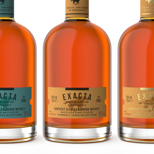 3D label with the title 'Kentucky Bourbon Label'