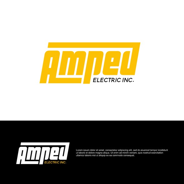 Electrician logo with the title 'Amped Electric Inc logo'
