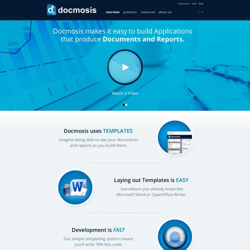 Homepage design with the title 'Creative website for Software Company.  Opportunity for further design work for winner.'