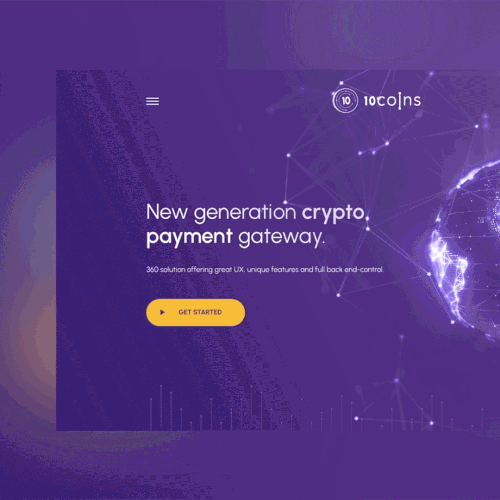 Globe design with the title 'crypto payment LP'