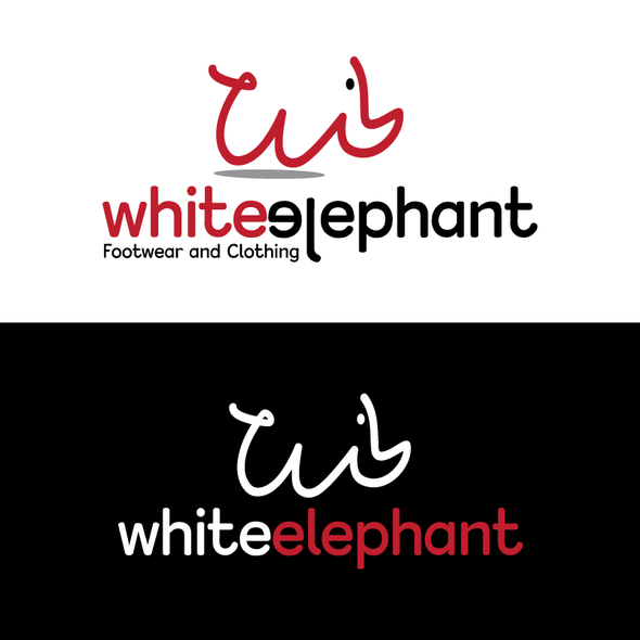 Footwear logo with the title 'Help WHITE ELEPHANT with a new logo'
