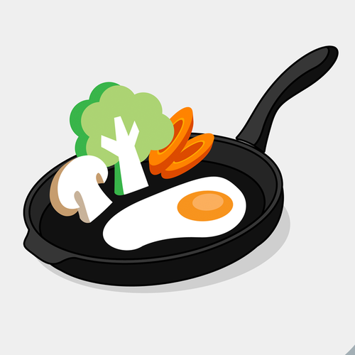 Cook design with the title 'Cooking and Nutrision Icon Design'