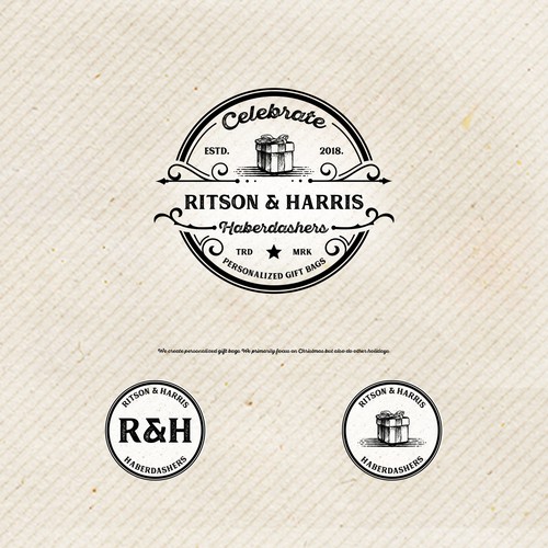 Gift box design with the title 'Ritson & Harris'