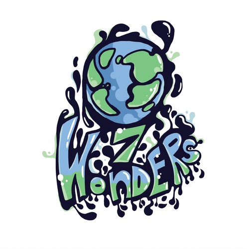 Graffiti t-shirt with the title '7Wonders T-shirt'