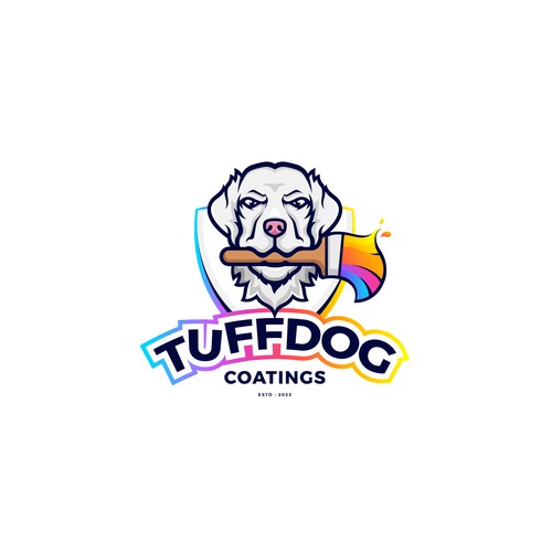 Paint brand with the title 'tuffdog coating'