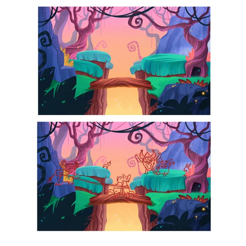 Environment artwork with the title 'Concept art for web banner'