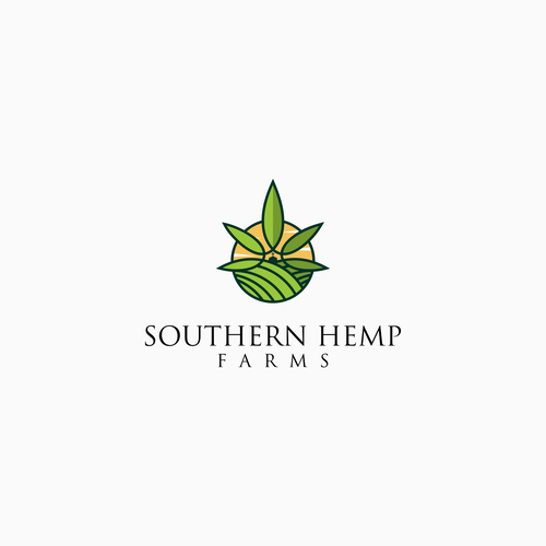 Marijuana leaf design with the title 'southern hemp'
