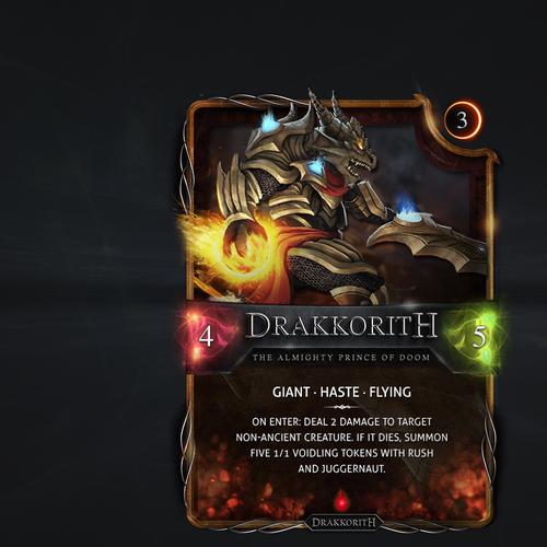 Game design artwork with the title 'Phageborn Trading Card Game'