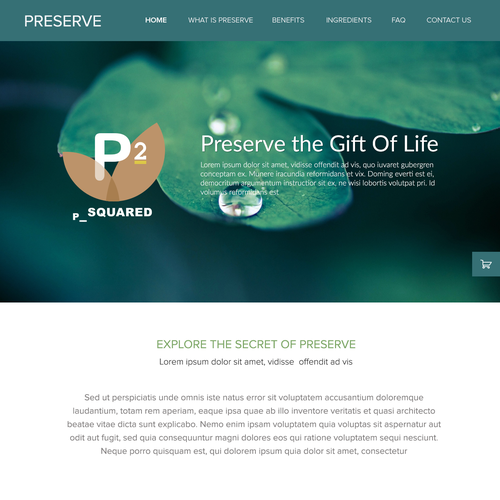Bootstrap design with the title 'JOIN THE FUN WITH PRESERVE (NATURAL SUPPLEMENT)'