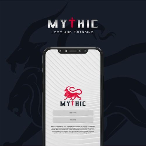 Mythology logo with the title 'Chimera bold logo'