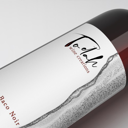 Abstract label with the title 'Todah Wine Creations'