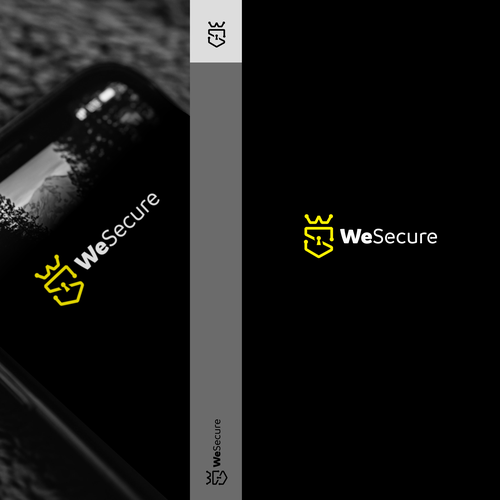 Cyber security logo with the title 'Cybersecurity'