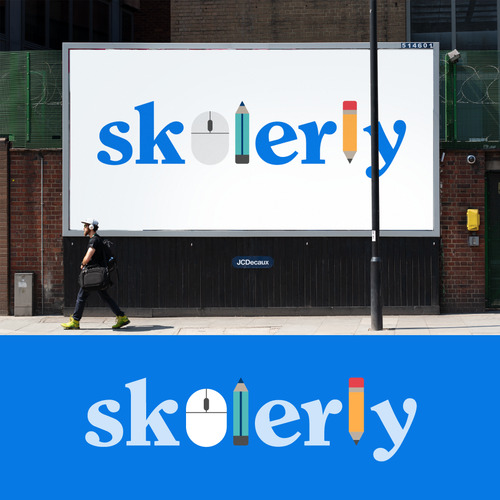Serif logo with the title '"Skolerly" logotype'
