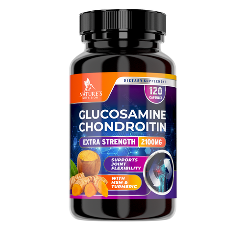 Medical label with the title ' Joint Support supplement label design'