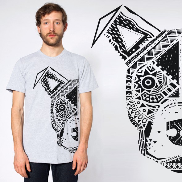 Black and white t-shirt with the title 'American Staffordshire Terrier Tshirt Illustration'