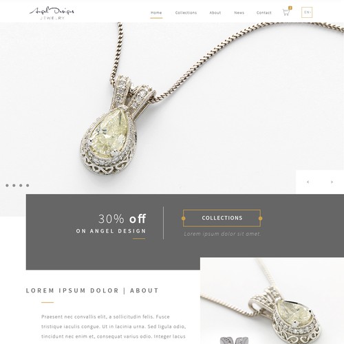 Ring design with the title 'Engagement website'