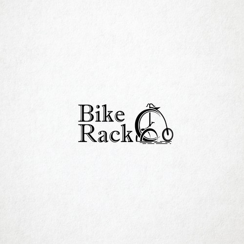 Bike logo with the title 'Logo for bike rack'