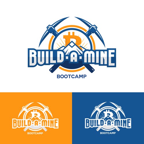 Mining logo with the title 'Build A Mine Bootcamp/Podcast'