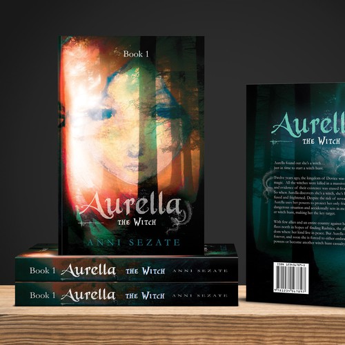 Witch book cover with the title 'Book Cover Design'