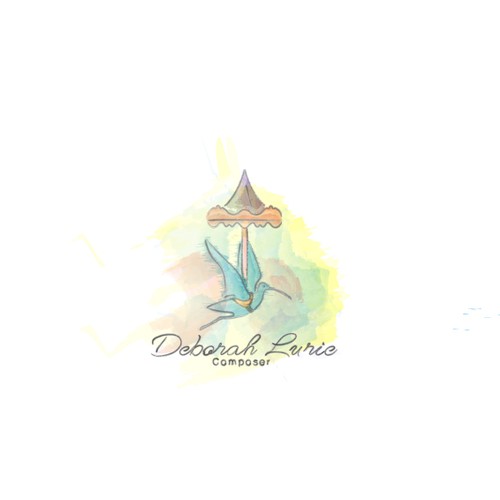 Carousel design with the title 'Watercolor Logo for a Film and TV composer'