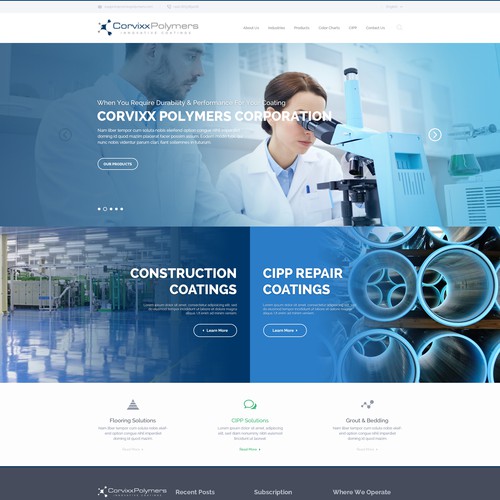 Floor design with the title 'Redesign concept for Corvixx Polymers'